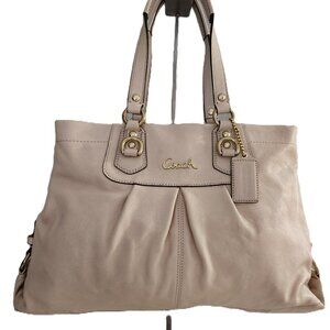 Euc Coach Ashley Beige Satchel Tote Bag Purse